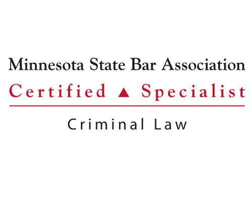 Criminal Law Specialist by the Minnesota State Bar.