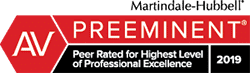 Martindale Hubbell Preeminent Ranking 2019